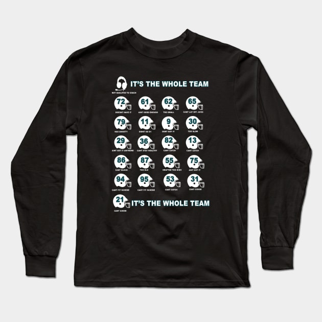 It's the Whole Team. Long Sleeve T-Shirt by Philly Drinkers